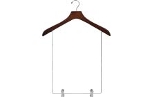 18" Walnut Wood Display Hanger W/ 15" Deluxe Clips