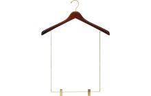 17" Walnut Wood Display Hanger W/ 15" Clips