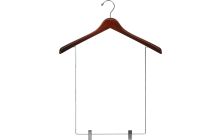 17" Walnut Wood Display Hanger W/ 15" Clips