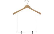 17" Natural Wood Display Hanger W/ 12" Clips
