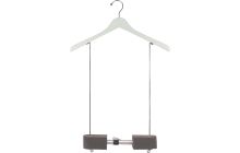 17" White Wood Display Hanger W/ 99" Adjustable Waist