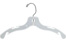 12" White Plastic Top Hanger W/ Notches