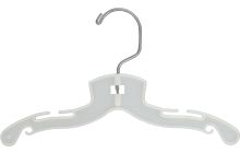 10" White Plastic Top Hanger W/ Notches