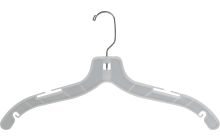 17" White Plastic Top Hanger W/ Notches