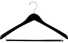 17" Black Wood Suit Hanger W/ Locking Bar