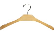 16" Natural Wood Top Hanger W/ Notches