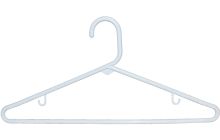 16 3/8" White Tubular Plastic Hanger W/Notches