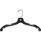 17" Black Plastic Top Hanger W/ Notches & Rubber Strips