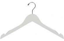 White Wood, Metal, & Plastic Hangers in Bulk & Wholesale Prices