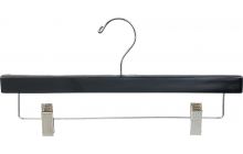 14" Black Wood Slim Line Bottom Hanger W/ Clips