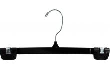 12" Black Plastic Bottom Hanger W/ Clips