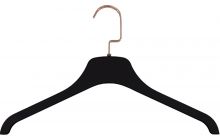 16" Rubber Coated Black Plastic Top Hanger