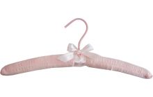 15" Pink Satin Padded Top Hanger