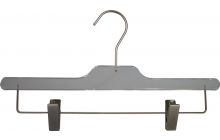 14" Clear Acrylic Bottom Hanger w/ Clips
