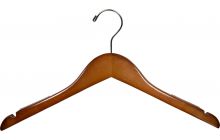 15" Walnut Alder Top Hanger W/ Notches & Rubber Strips