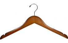 17" Walnut Alder Top Hanger W/ Notches & Rubber Strips