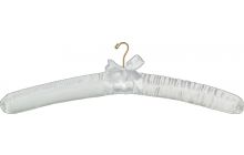 15" Ivory Padded Hanger W/ Mini Hook
