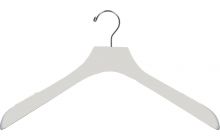 16" White Wood Top Hanger W/ Rubber Strips