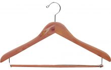 17" Unfinished Cedar Suit Hanger W/ Locking Bar