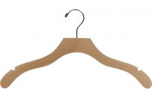 17" Natural Wood Top Hanger W/ Notches