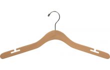 20" Natural Wood Top Hanger W/ Countersunk Hook & Notches