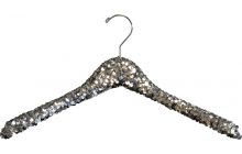 17" Silver Sequin Wood Top Hanger