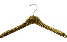 17" Gold Sequin Wood Top Hanger