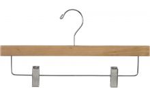 14" Natural Wood Bottom Hanger W/ Clips