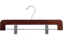 14" Walnut Wood Bottom Hanger W/ Clips