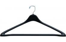 17" Black Plastic Suit Hanger W/ Suit Bar