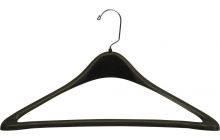 19" Black Plastic Suit Hanger W/ Suit Bar