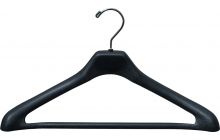 17" Black Plastic Suit Hanger W/ Suit Bar