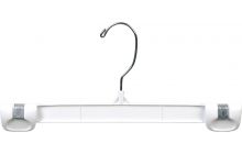 10" White Plastic Bottom Hanger W/Clips