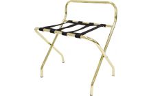 Brass Luggage Stand W/ Back