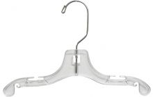 10" Clear Plastic Top Hanger W/ Notches