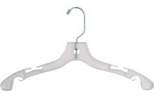 12" Clear Plastic Top Hanger W/ Notches