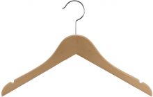 Hangerworld™ Kids 11.8" Natural Wooden Clip Coat Hangers Baby Toddler Clothes 