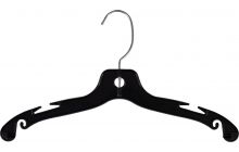 14" Black Plastic Top Hanger W/ Notches