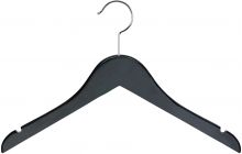 14" Black Wood Top Hanger W/ Notches