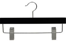 11" Black Wood Bottom Hanger W/ Clips