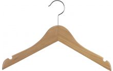11" Natural Wood Top Hanger W/ Notches