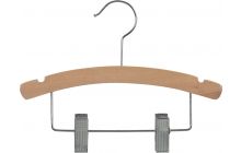 10" Natural Wood Combo Hanger W/ Clips & Notches