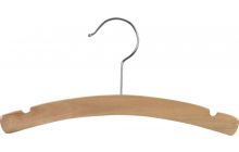 12" Natural Wood Top Hanger W/ Notches