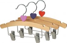 10" Natural Wood Combo Hanger W/ Clips & Notches
