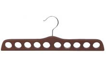 17 1/2" Walnut Wood Scarf Hanger W/ 10 Holes