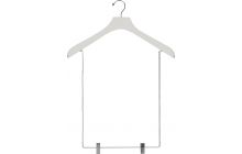 18" White Wood Display Hanger W/ 15" Clips