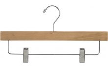 14" Natural Wood Bottom Hanger W/ Clips