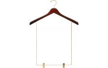 17" Walnut Wood Display Hanger W/ 15" Clips