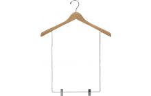 17" Natural Wood Display Hanger W/ 15" Clips