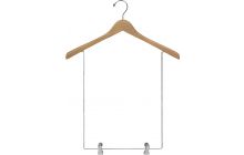 17" Natural Wood Display Hanger W/ 15" Deluxe Clips